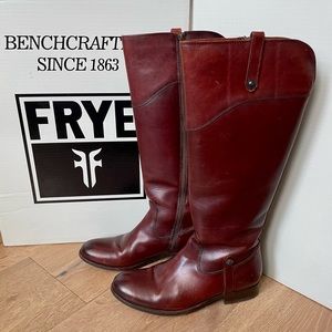 Frye Melissa Tab Tall Leather Boots